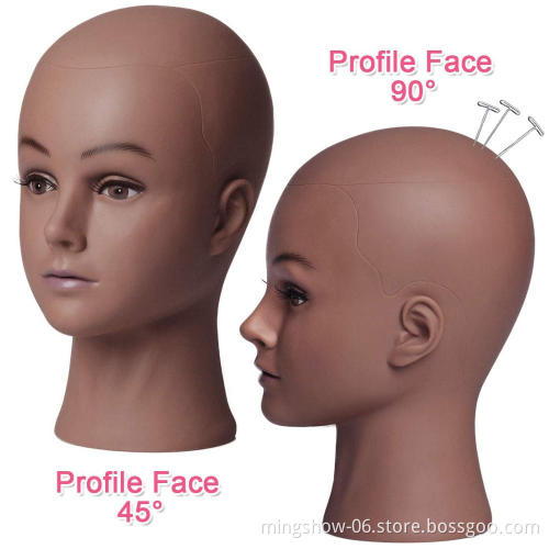 Female mannequin head for hat and scarf displays